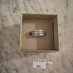 RHOD PLTD S/S B LUCE (R) BG DIA SIM RING